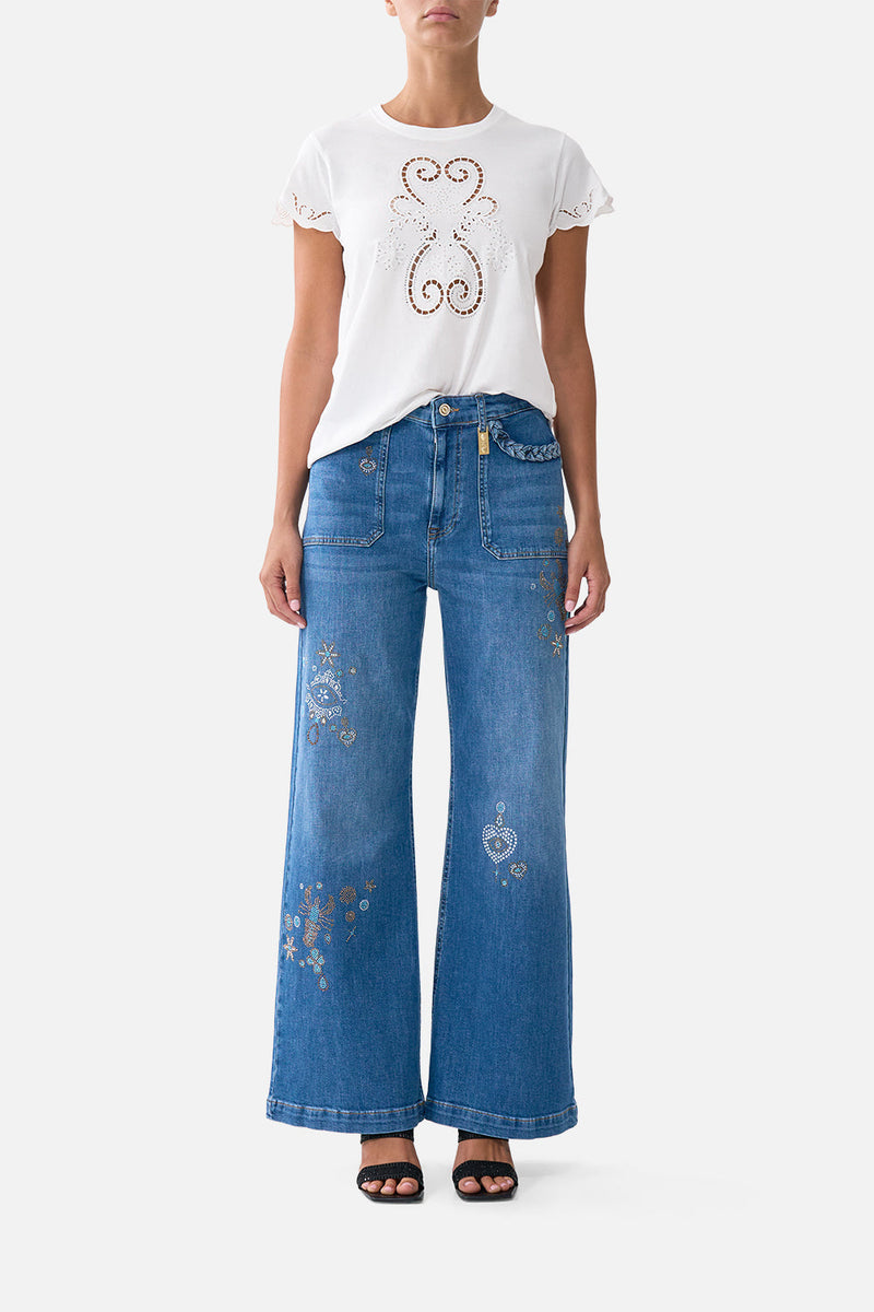 Talisman Of Turkiye High Waisted Flare Denim | CAMILLA AU – CAMILLA
