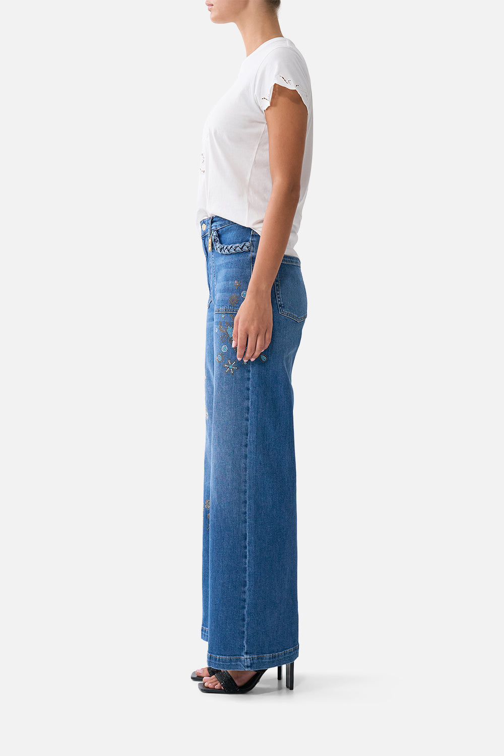 Talisman Of Turkiye High Waisted Flare Denim | CAMILLA AU
