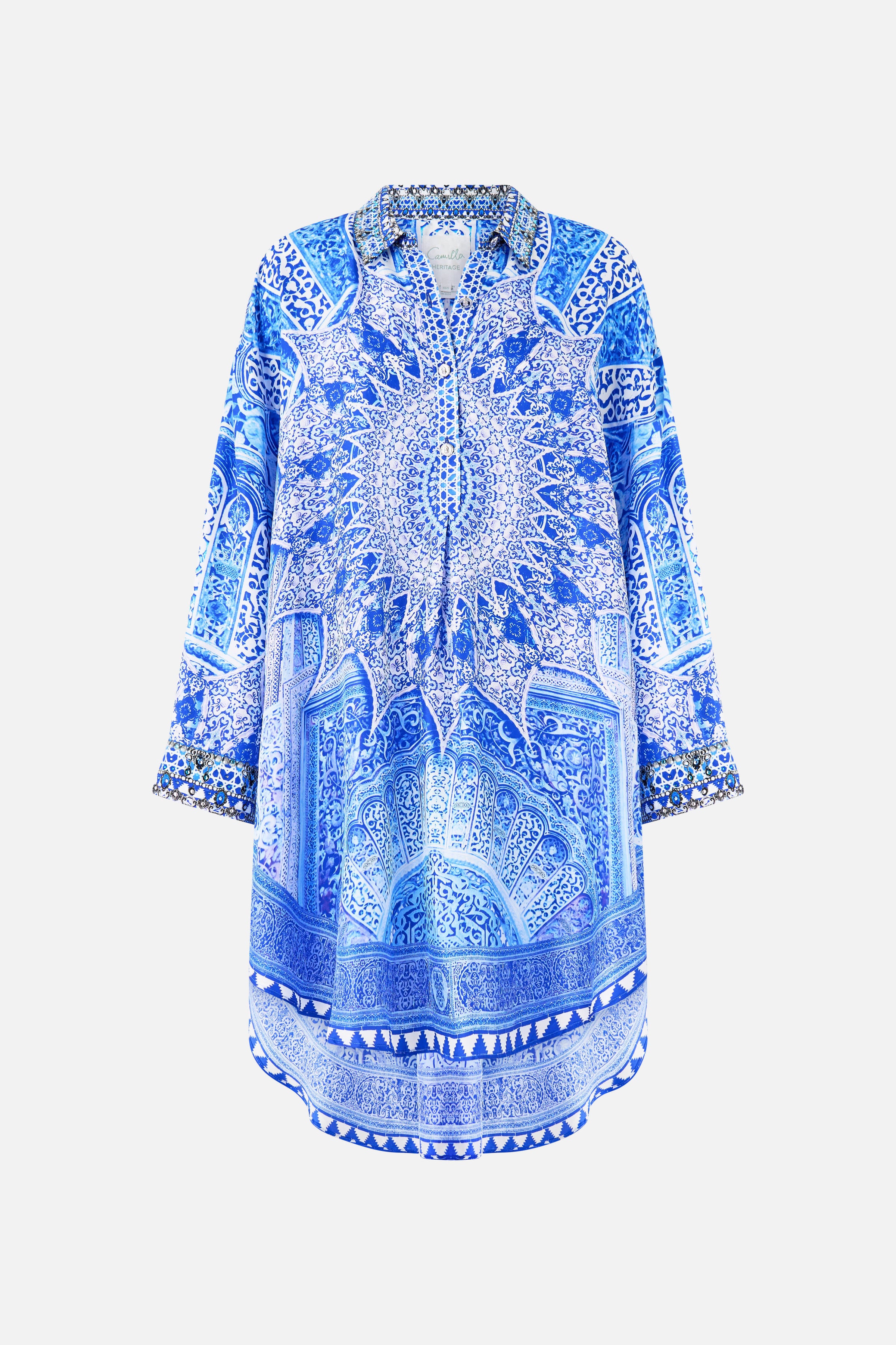 RELAXED HIGH LOW SHIRT DRESS THE BOSPHOROUS