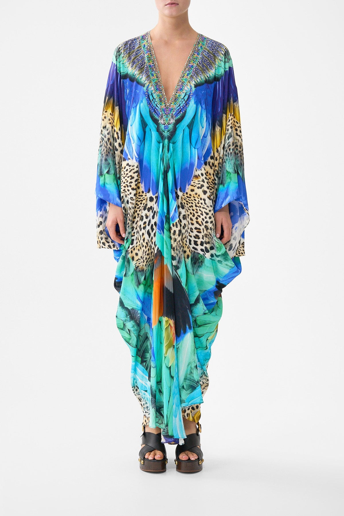 T SHAPE LONG KAFTAN JUNGLE FLIGHT