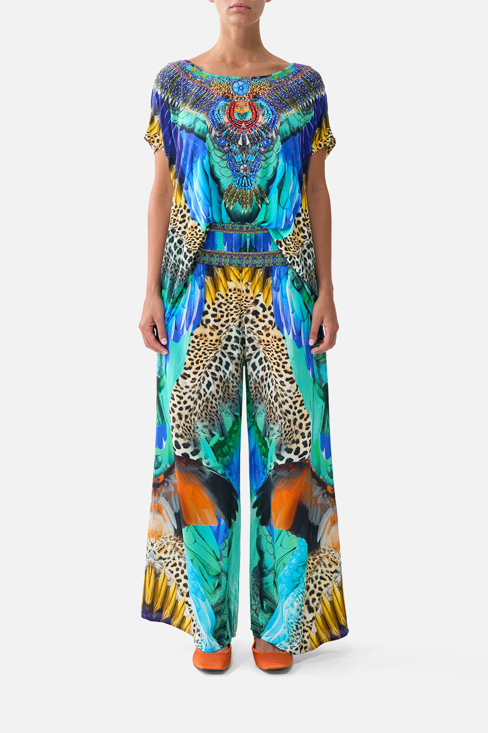 PANTALÓN CON CINTURA FRUNCIDA JUNGLE FLIGHT