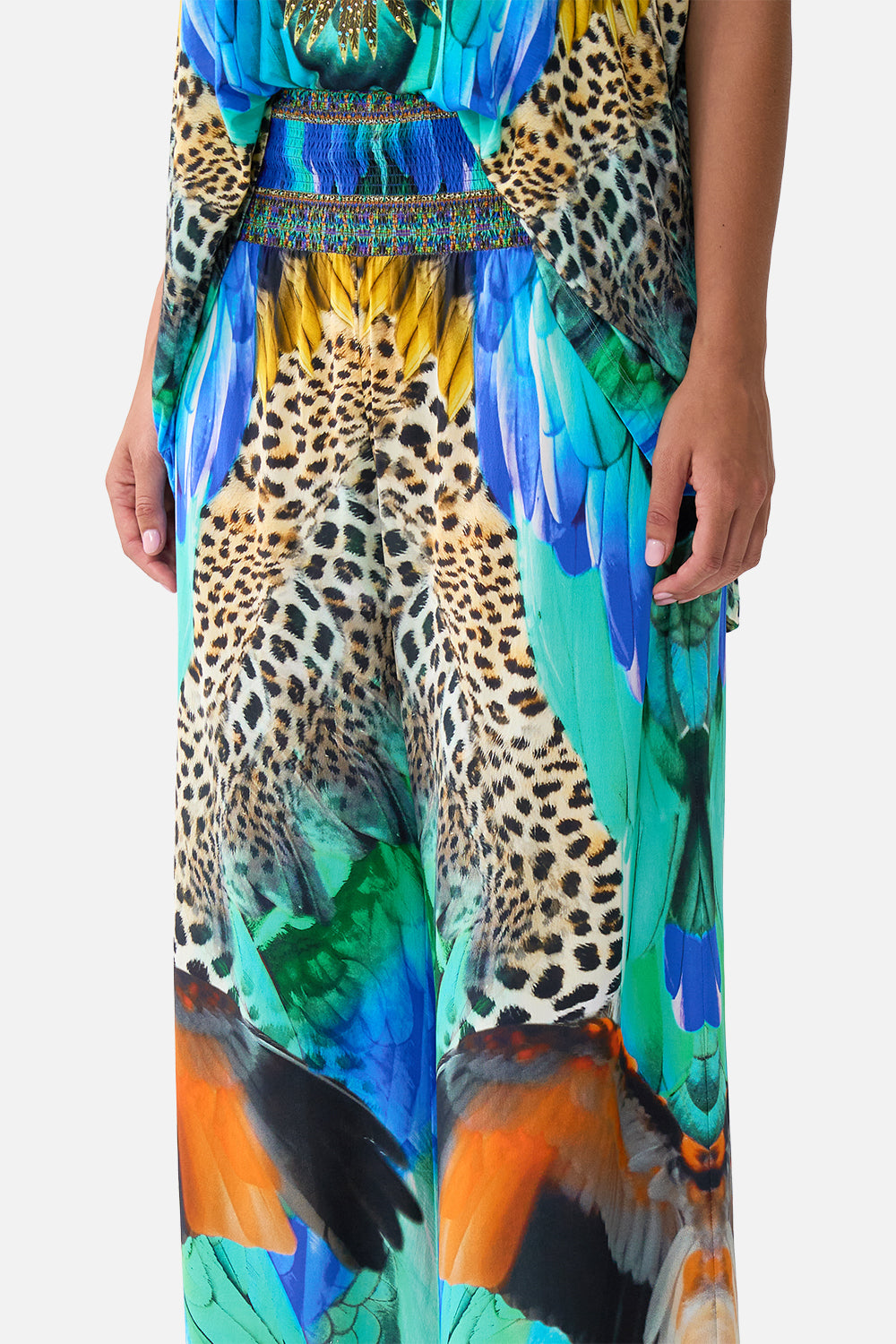 SHIRRED WAIST PANT JUNGLE FLIGHT