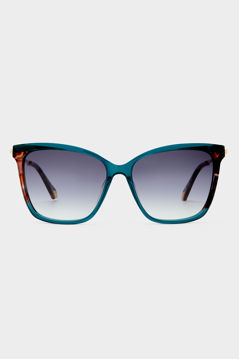 The CAMILLA deep sea dive sunglasses in Teal Marble, back product view