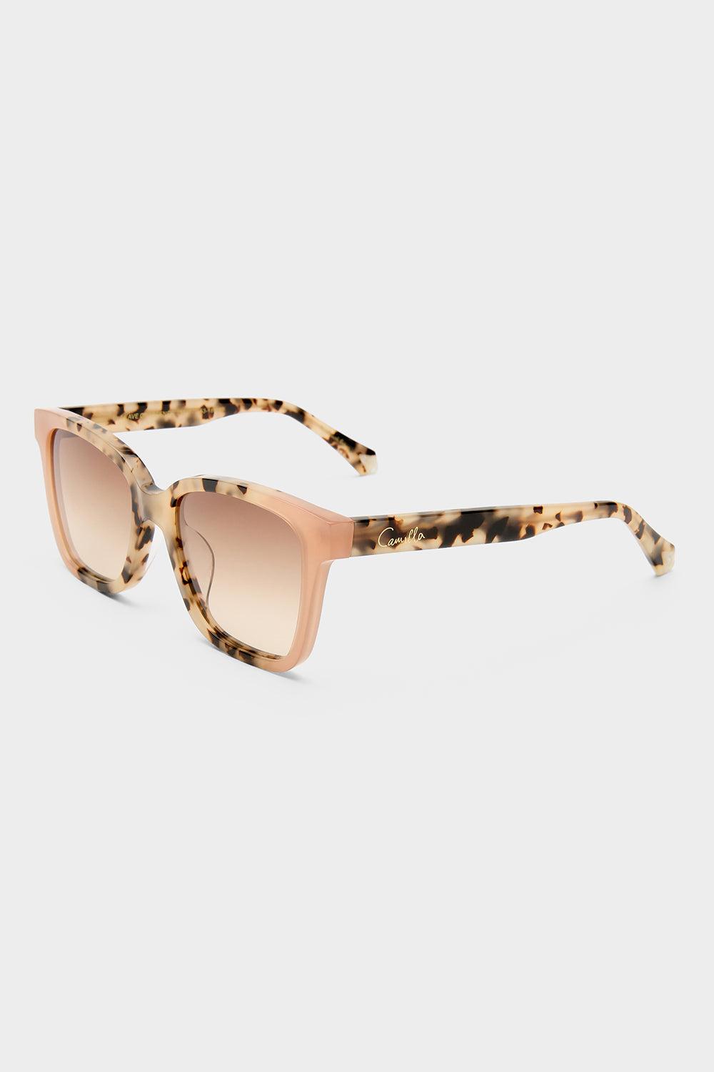 The CAMILLA LEAVE OF ABSENCE SUNGLASSES NATURAL TORT / PUTTY in our NATURAL TORT / PUTTY print.