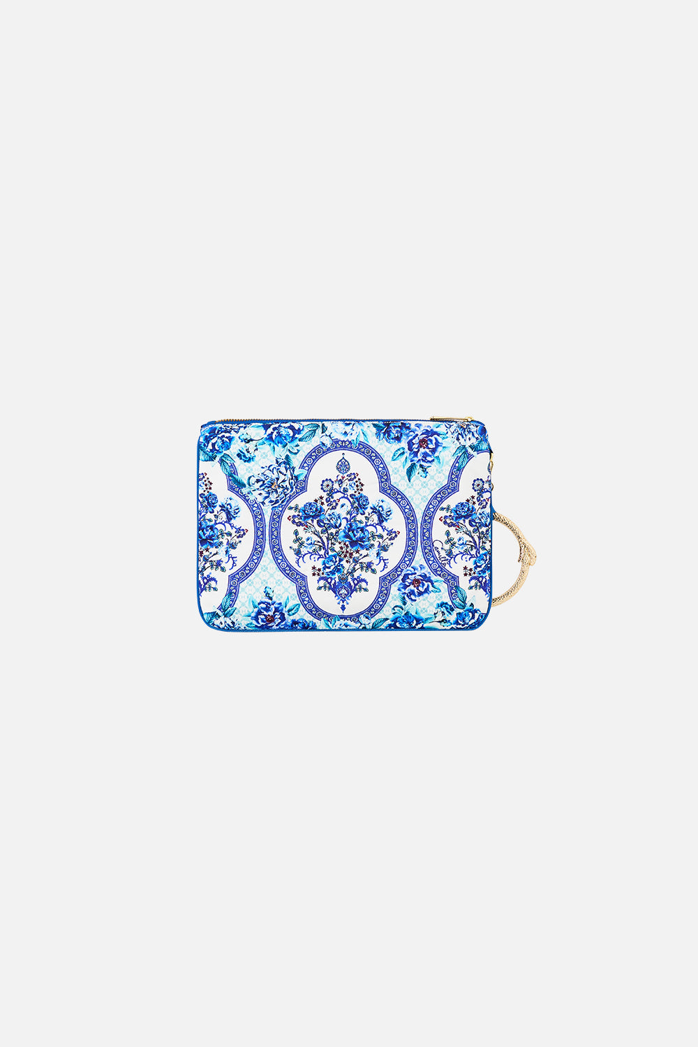 The CAMILLA ring scarf clutch from our print a ceramic garden