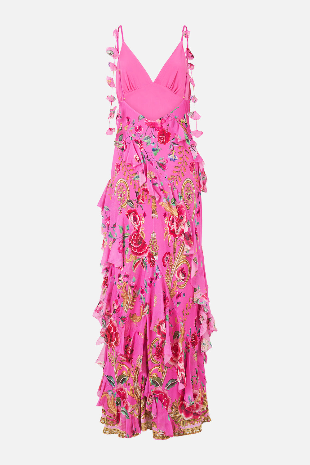The Matadora Flora Asymmetrical Ruffle Slip Dress | CAMILLA US
