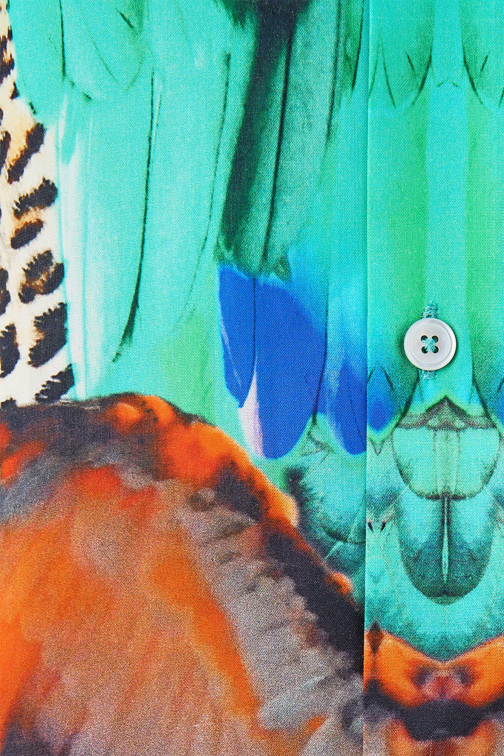 CAMISA DE MANGA CORTA CON CUELLO CUBANO JUNGLE FLIGHT