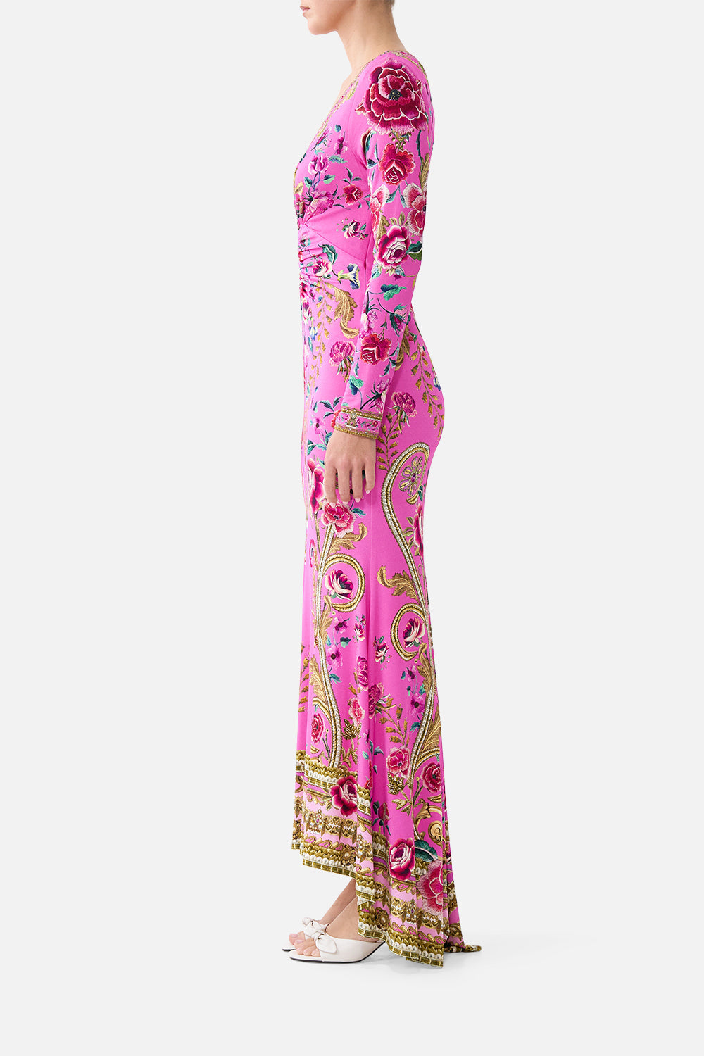 The Matadora Flora V Neck Dress With Twist Front Detail | CAMILLA US