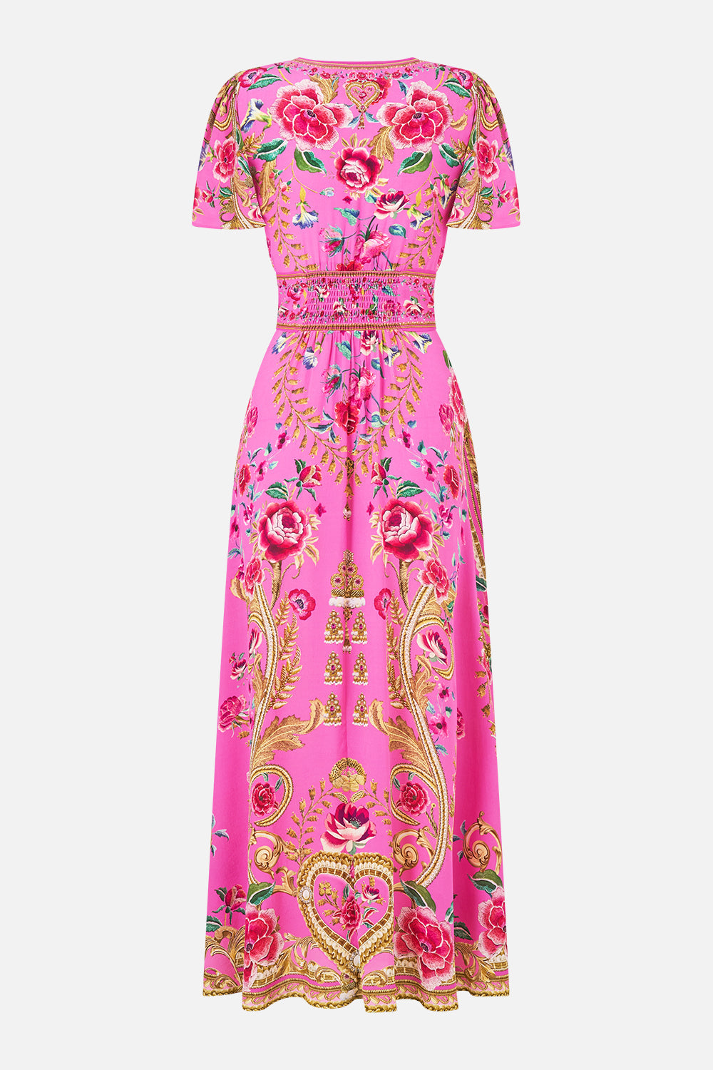 V-NECK TIE FRONT MIDI DRESS MATADORA FLORA