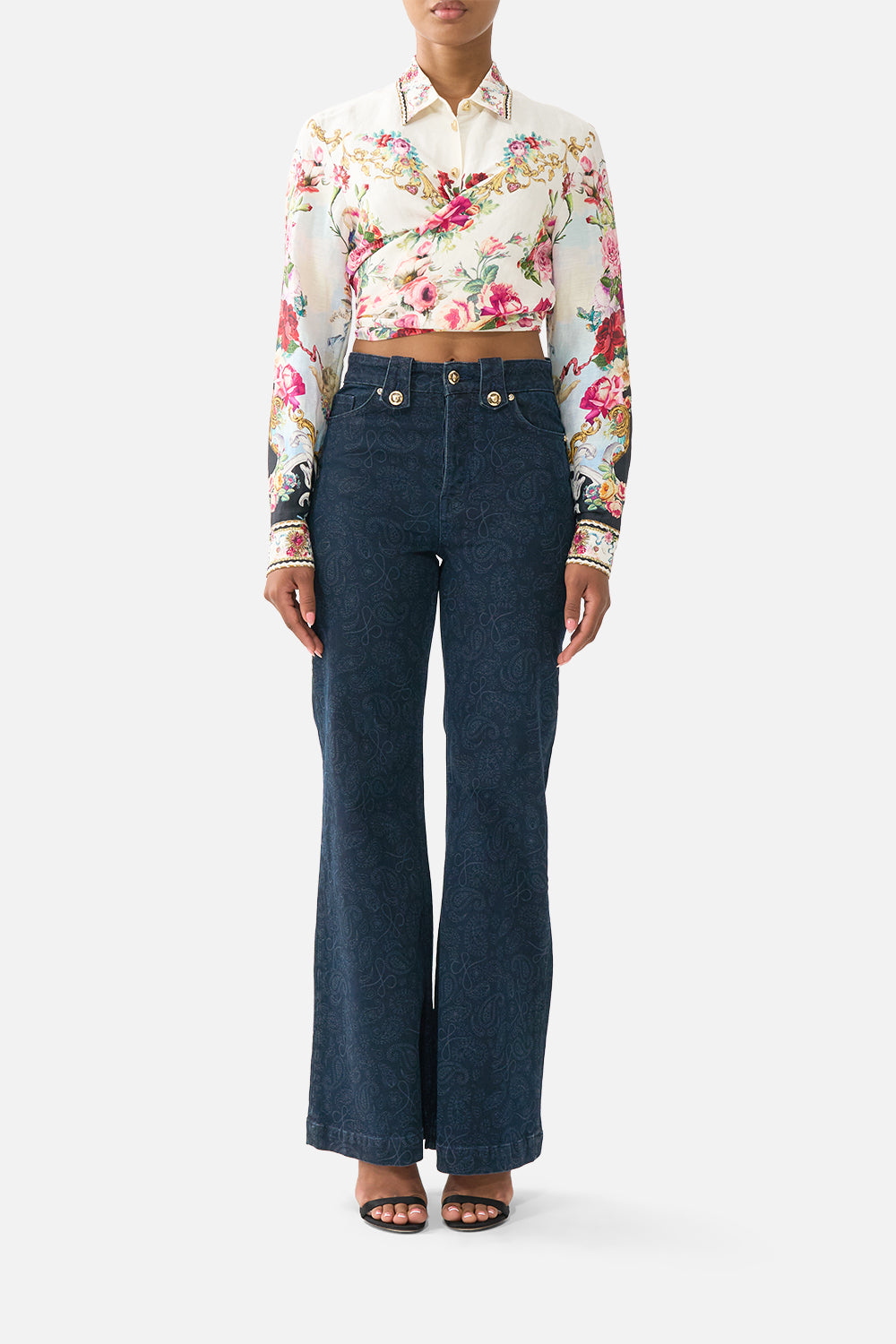 CAMISA CORTA CRUZADA CON LAZO TORERO LIBERTINE