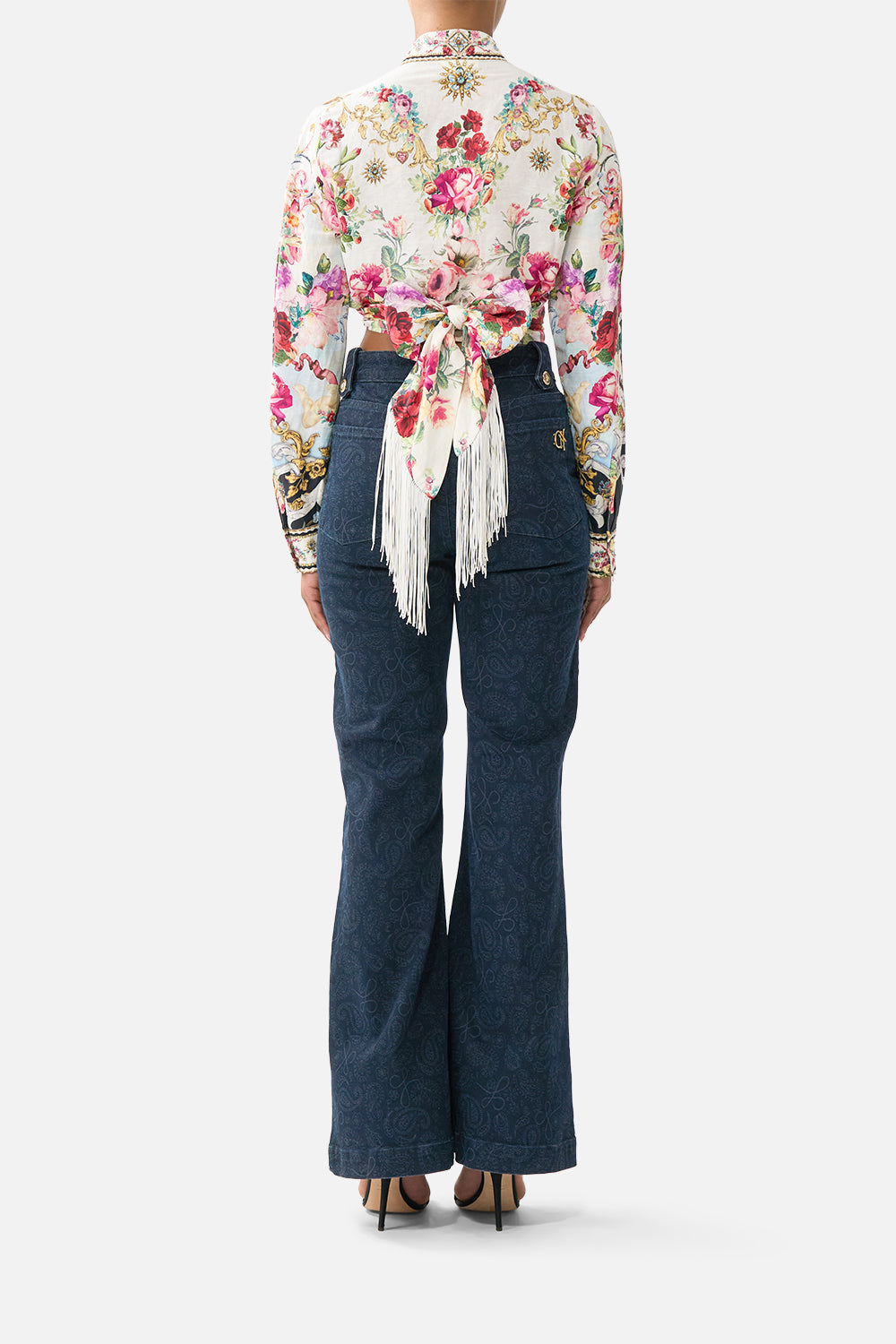 CAMISA CORTA CRUZADA CON LAZO TORERO LIBERTINE