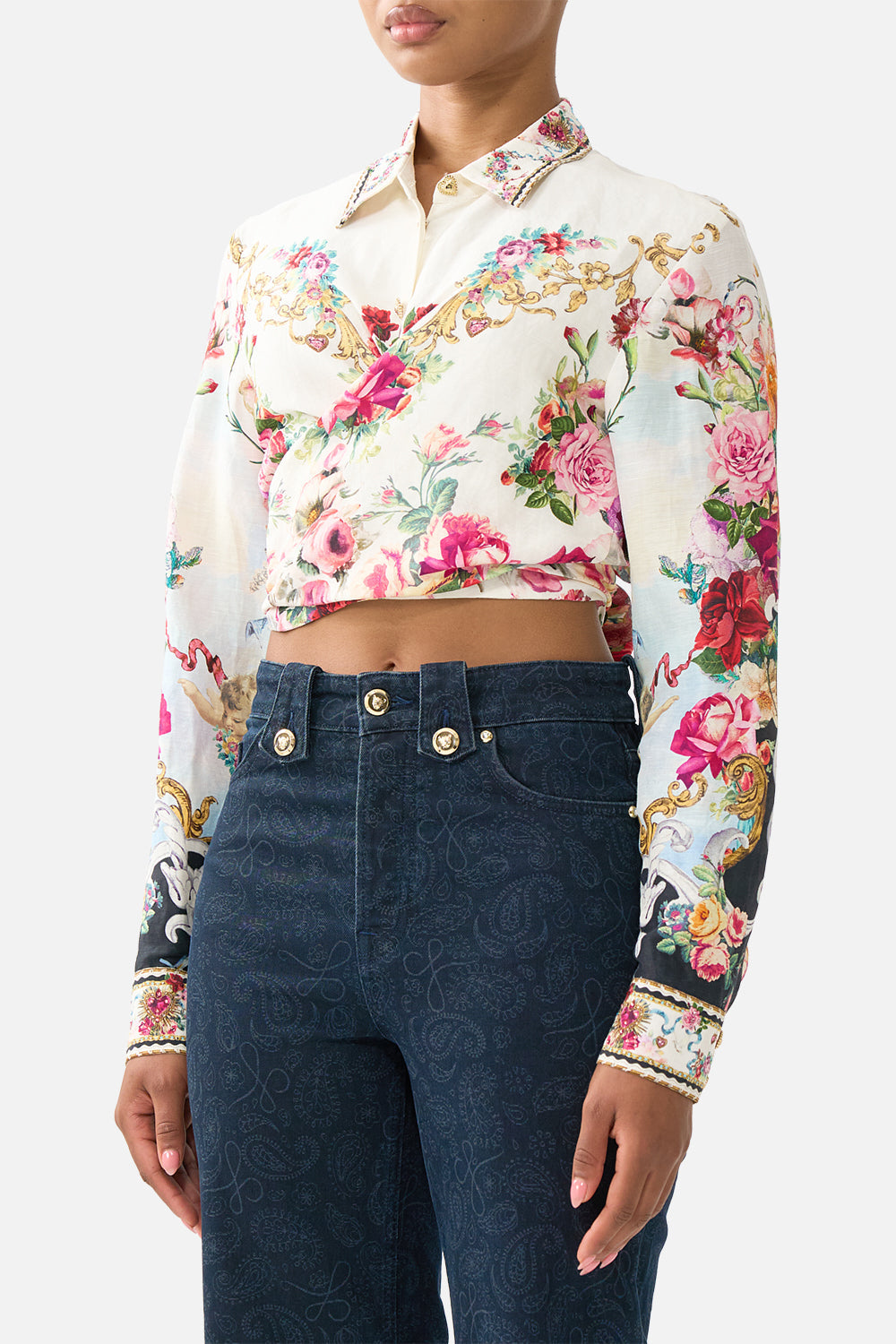 CAMISA CORTA CRUZADA CON LAZO TORERO LIBERTINE