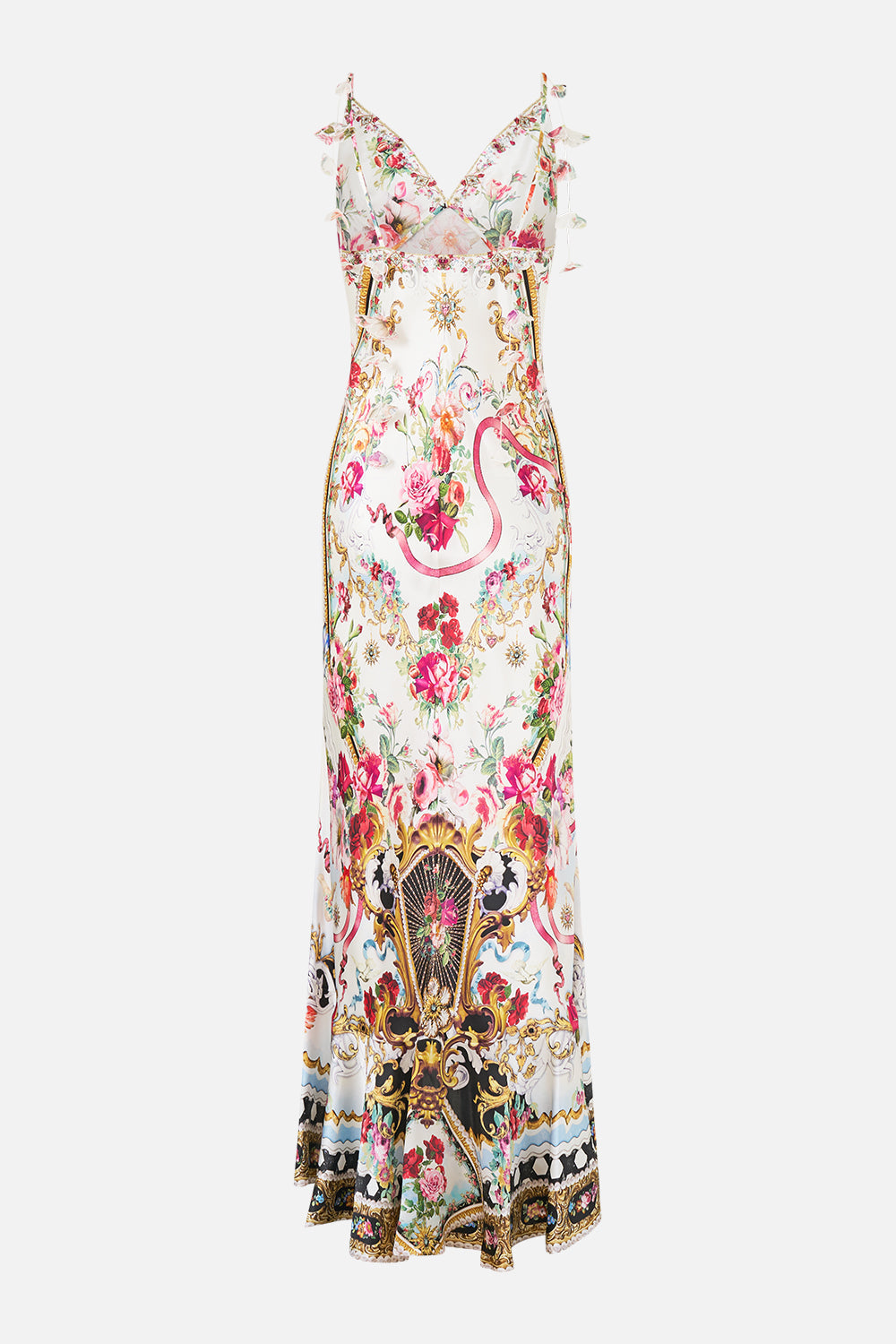 VESTIDO LENCERO ESCOTE PICO BAJO CON VOLANTE TORERO LIBERTINE