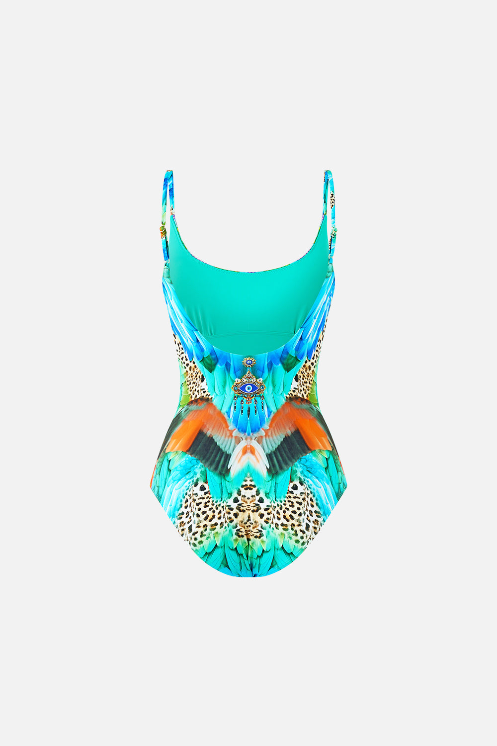 SCOOP NECK ONE PIECE WITH SCOOP BACK JUNGLE FLIGHT