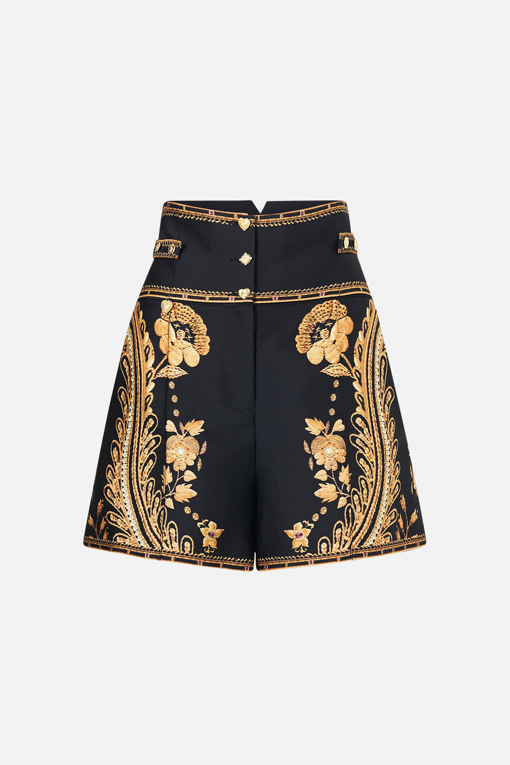 SHORT DE CINTURA ALTA CON DETALLE DE BOTONES TAURUS RISING