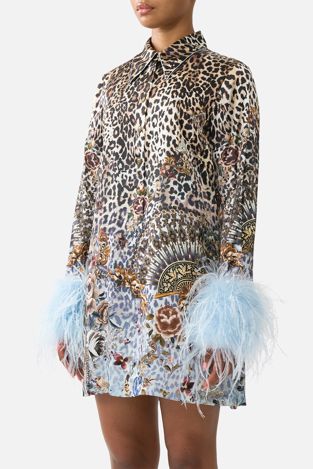 MINIVESTIDO CON PLUMAS FIESTA, SIESTA, REPEAT