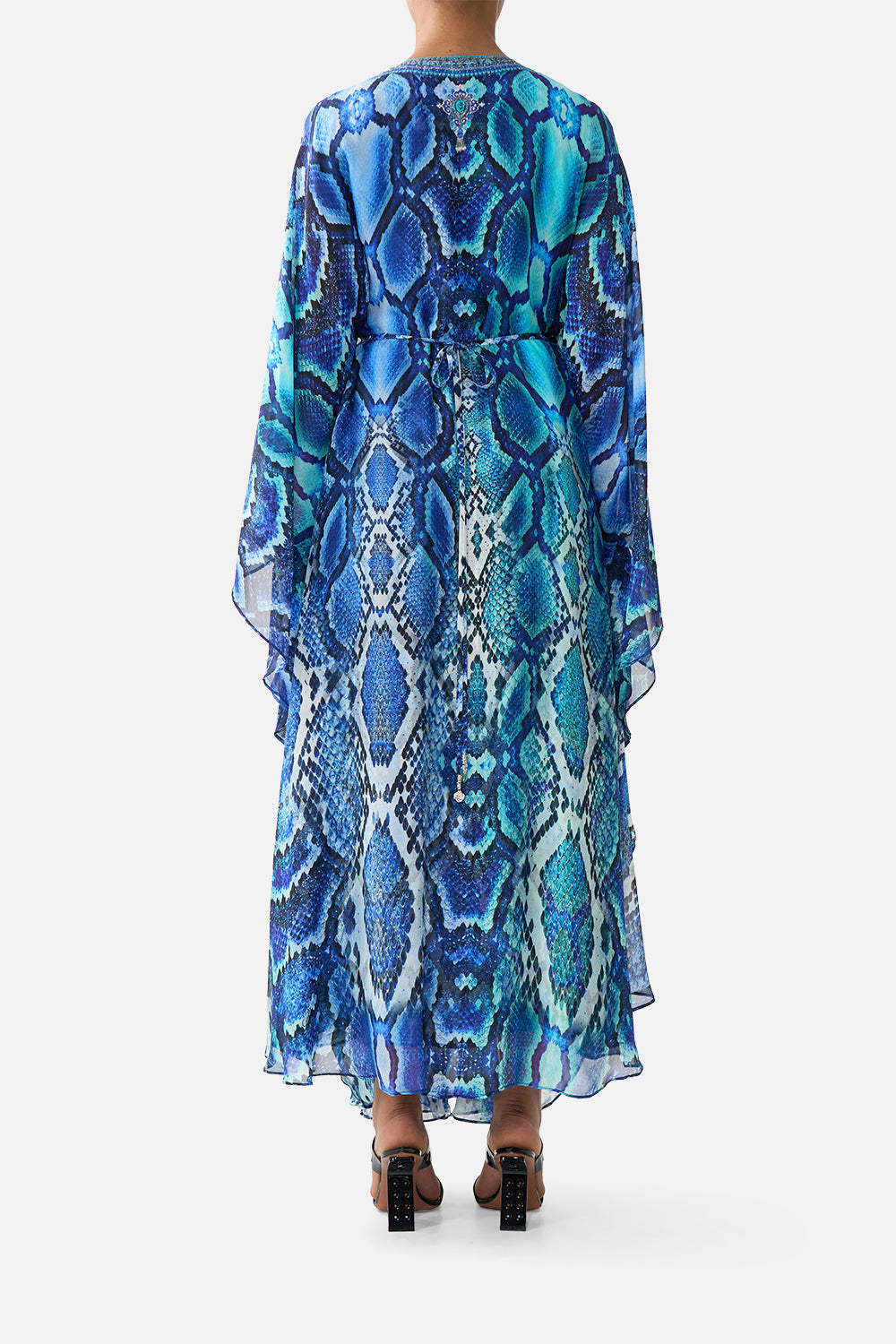 The The Sapphire Serpent Long Kaftan With Waist Detail | CAMILLA US