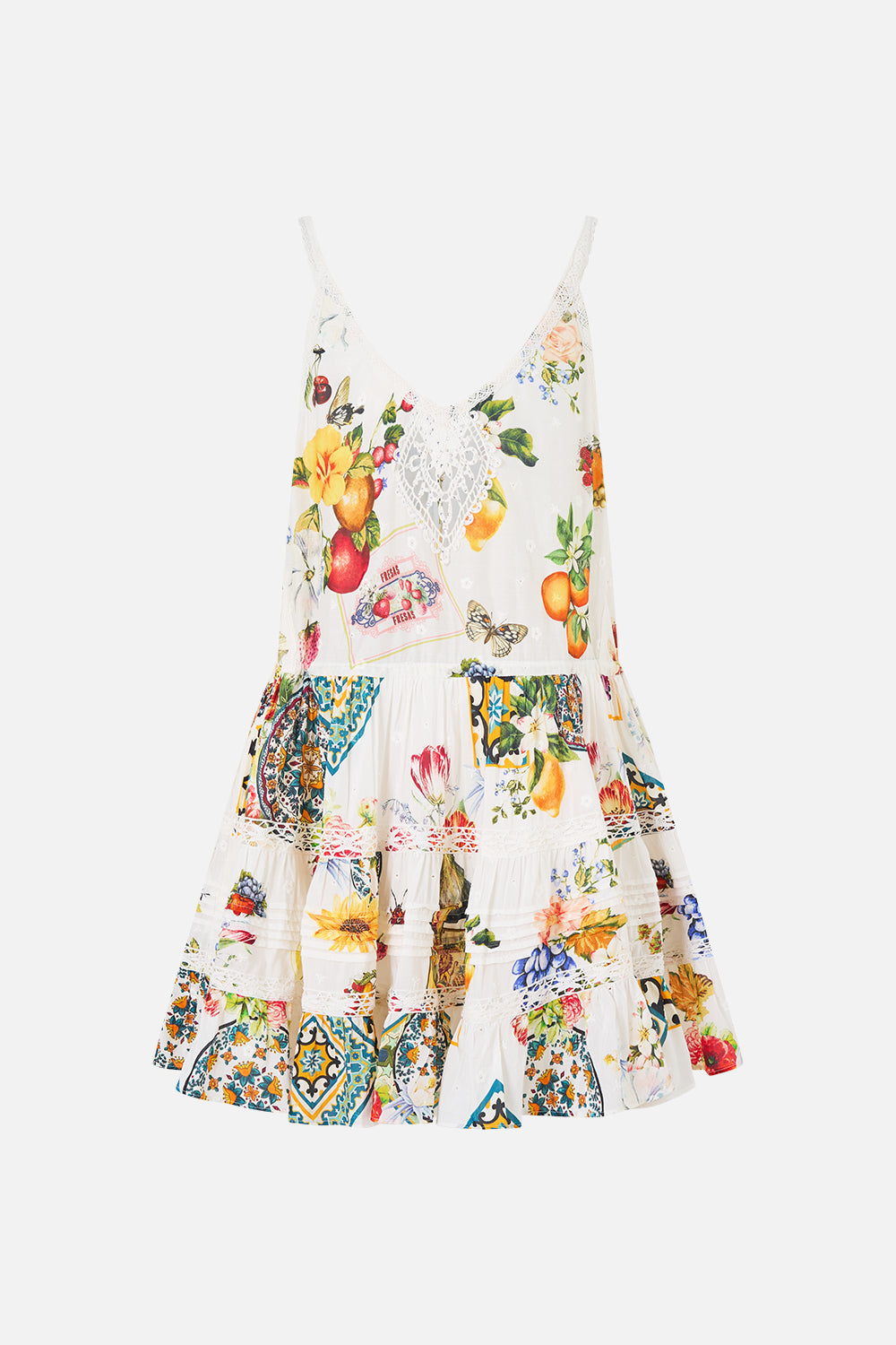 VESTIDO CORTO CON CINTURA FRUNCIDA LA MAGIA DEL MERCADO