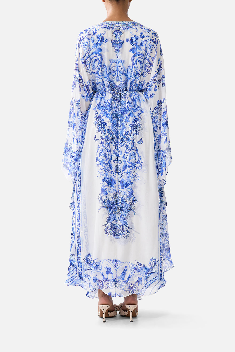 The Ceramic Panoramic Long Kaftan With Waist Detail | CAMILLA US