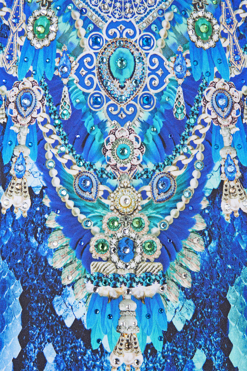 PADDED V NECK CROSS BACK ONE PIECE THE SAPPHIRE SERPENT
