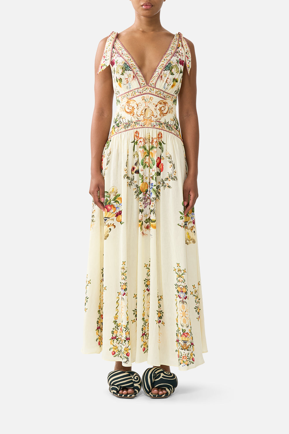 VESTIDO CON TIRANTES ANUDADOS VA VA VINTAGE