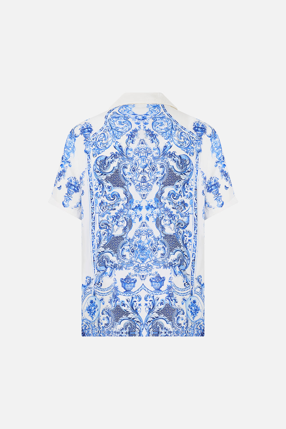 CAMISA DE MANGA CORTA CON CUELLO CUBANO CERAMIC PANORAMIC