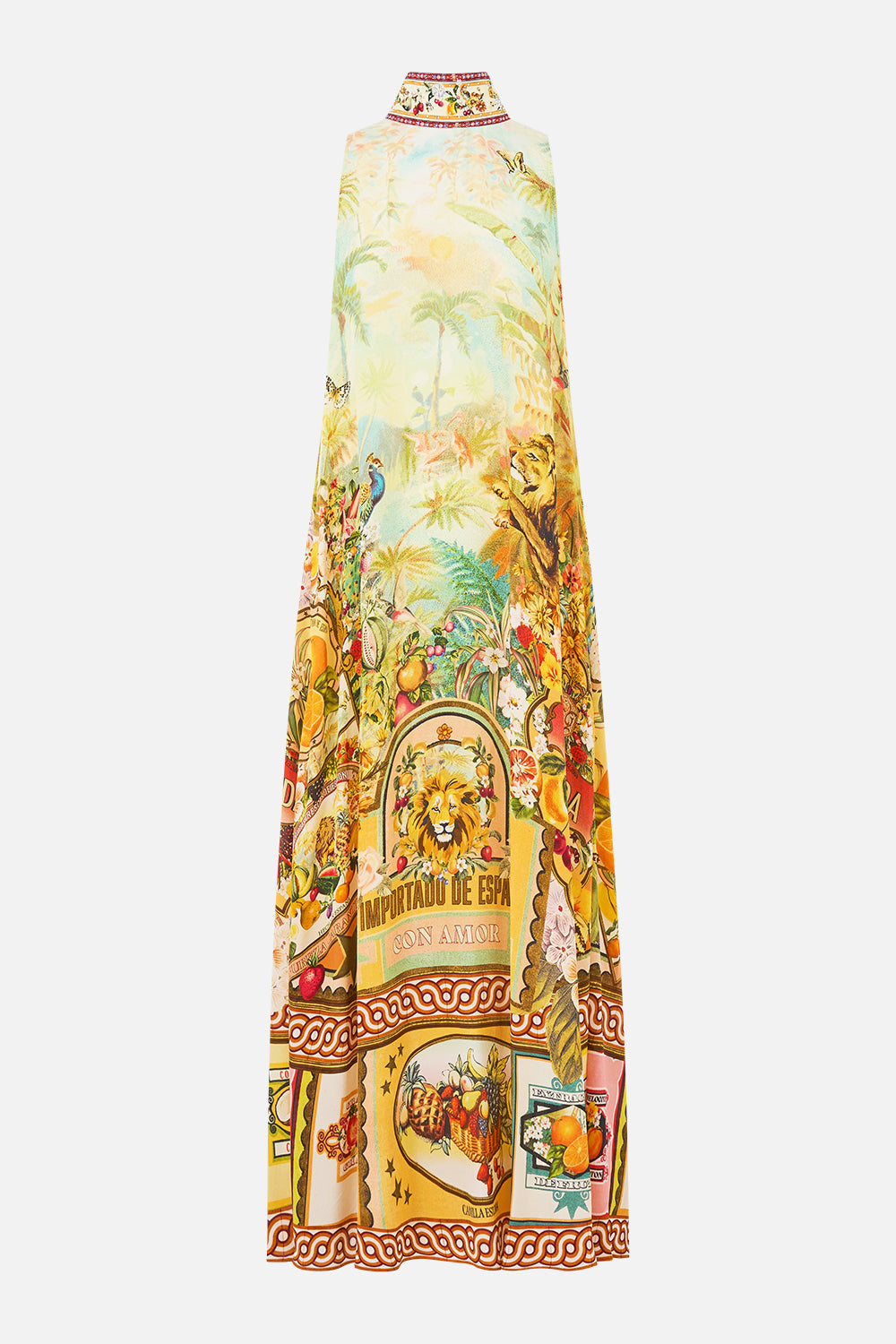 VESTIDO DE CUELLO ALTO CON LAZO EN LA NUCA VA VA VINTAGE