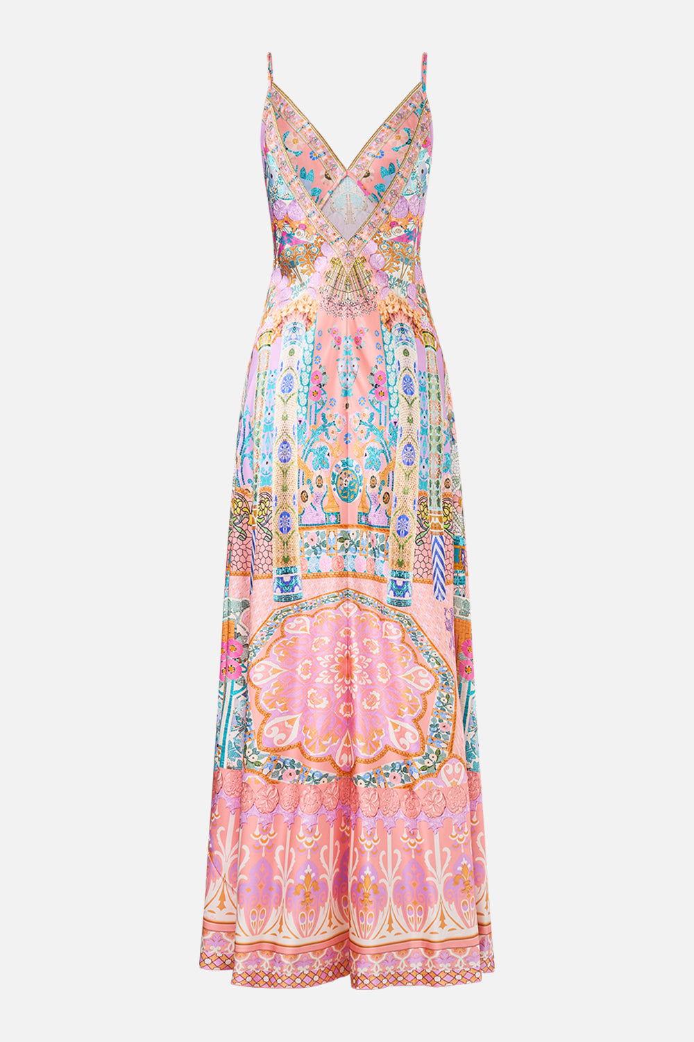 V NECK FULL LENGTH BIAS SLIP DRESS HOWDY GAUDI