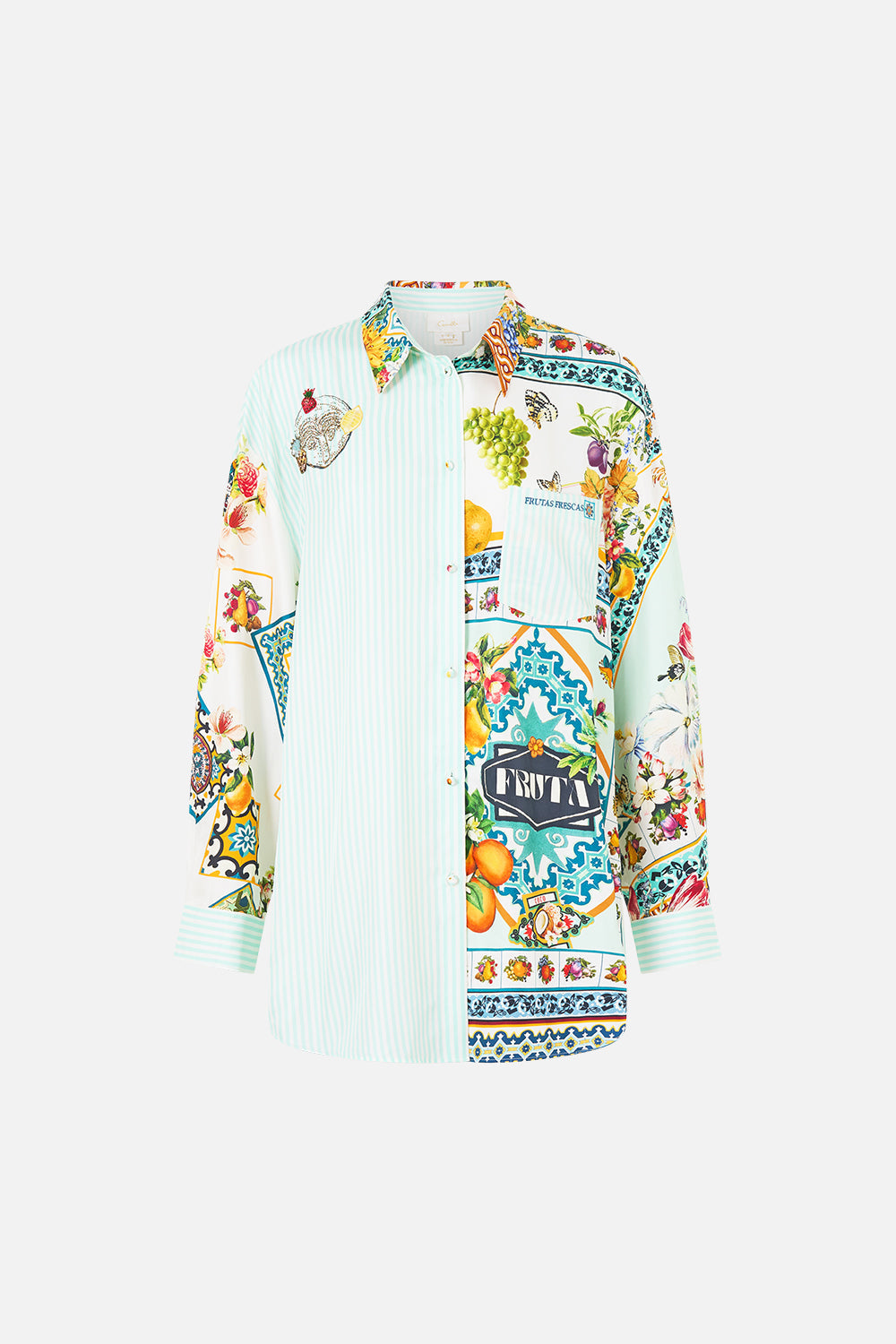 CAMISA ANCHA DE MANGA LARGA CON BOLSILLO MAGIA DEL MERCADO