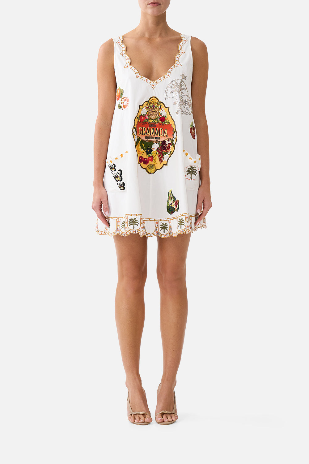 VESTIDO CORTO CON BOLSILLOS Y ESPALDA BAJA VA VA VINTAGE