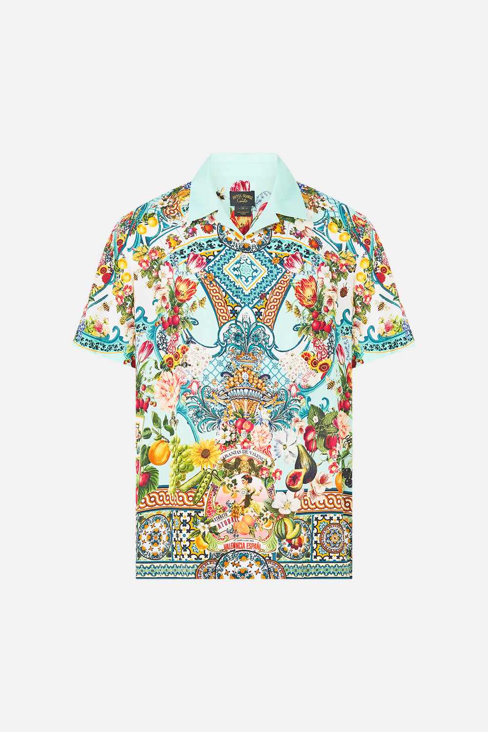 CAMISA DE MANGA CORTA CON CUELLO CUBANO MAGIA DEL MERCADO