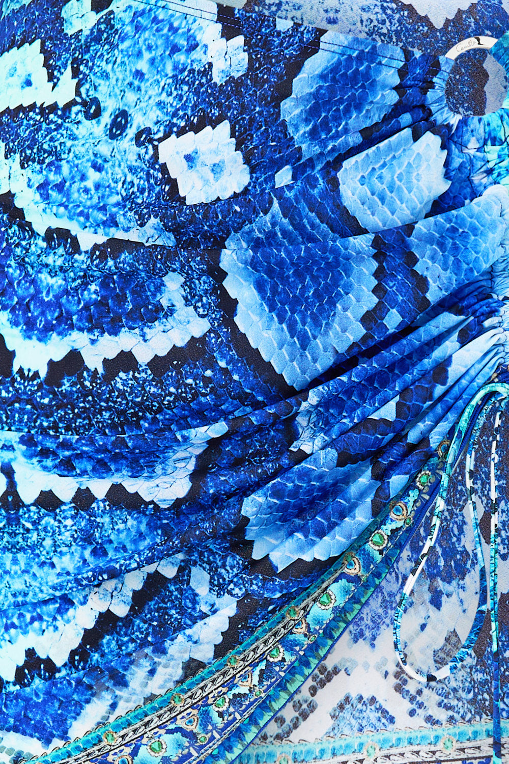 PAREO CORTO FRUNCIDO CON ANILLO DELANTERO THE SAPPHIRE SERPENT