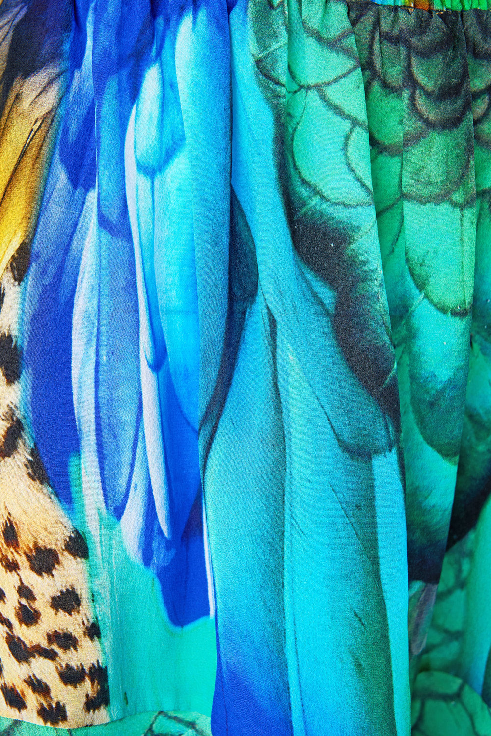 VESTIDO CORTO CON HOMBROS DESCUBIERTOS JUNGLE FLIGHT