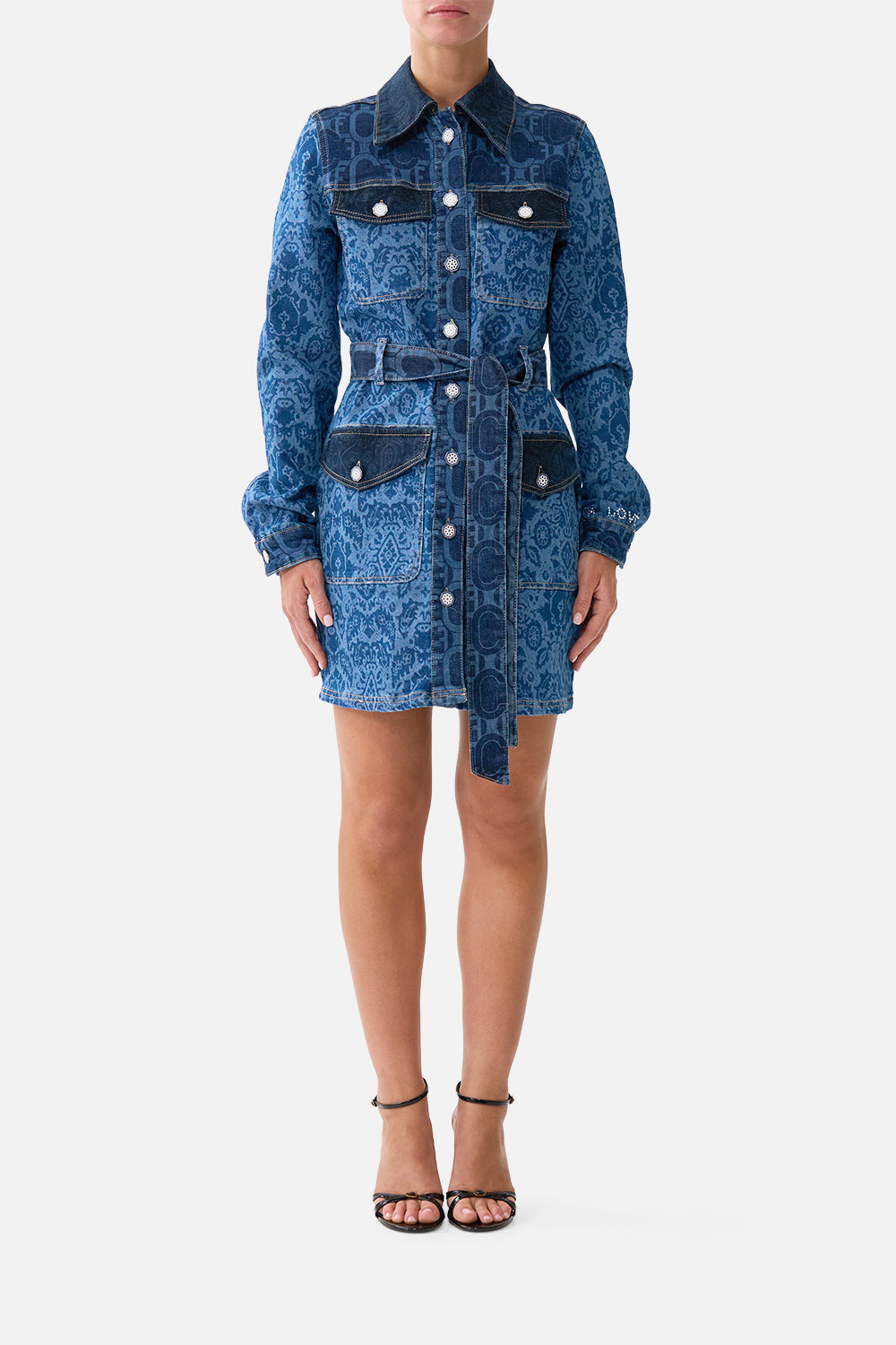 VESTIDO VAQUERO CORTO JENNA CON CINTURÓN