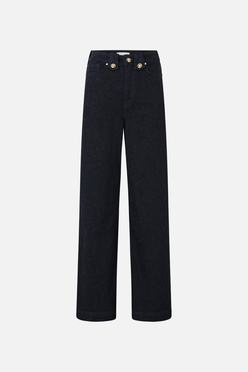 The CAMILLA JENNA HIGH WAISTED FLARE DENIM in our  print.