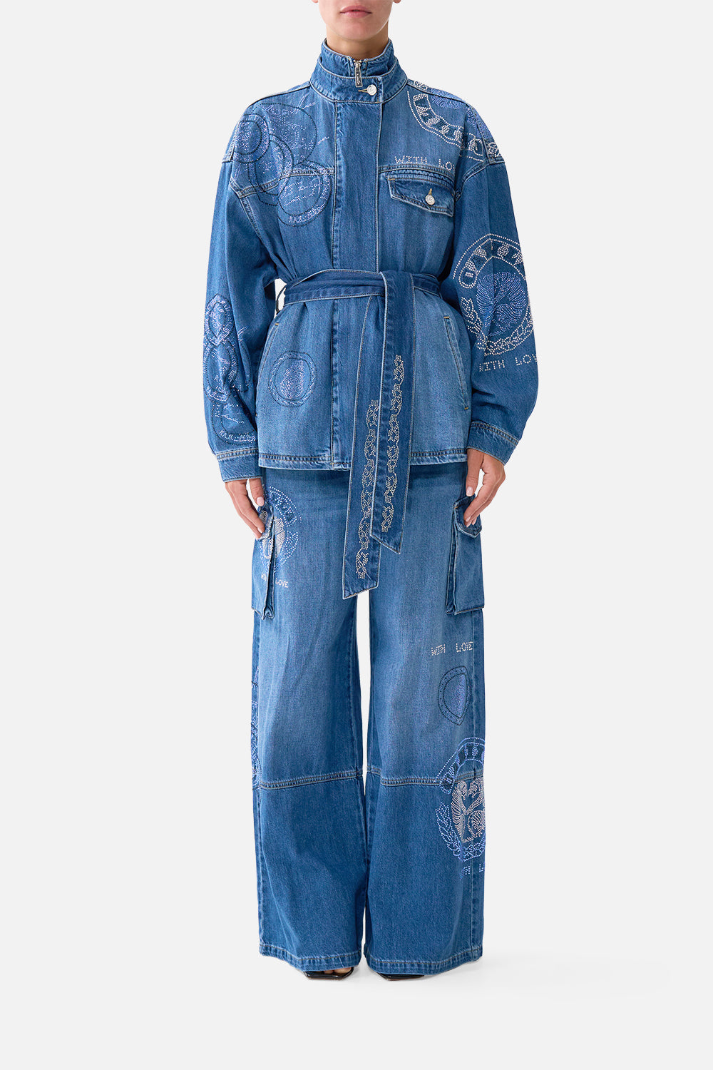 ALIKA HIGH NECK JACKET DENIM