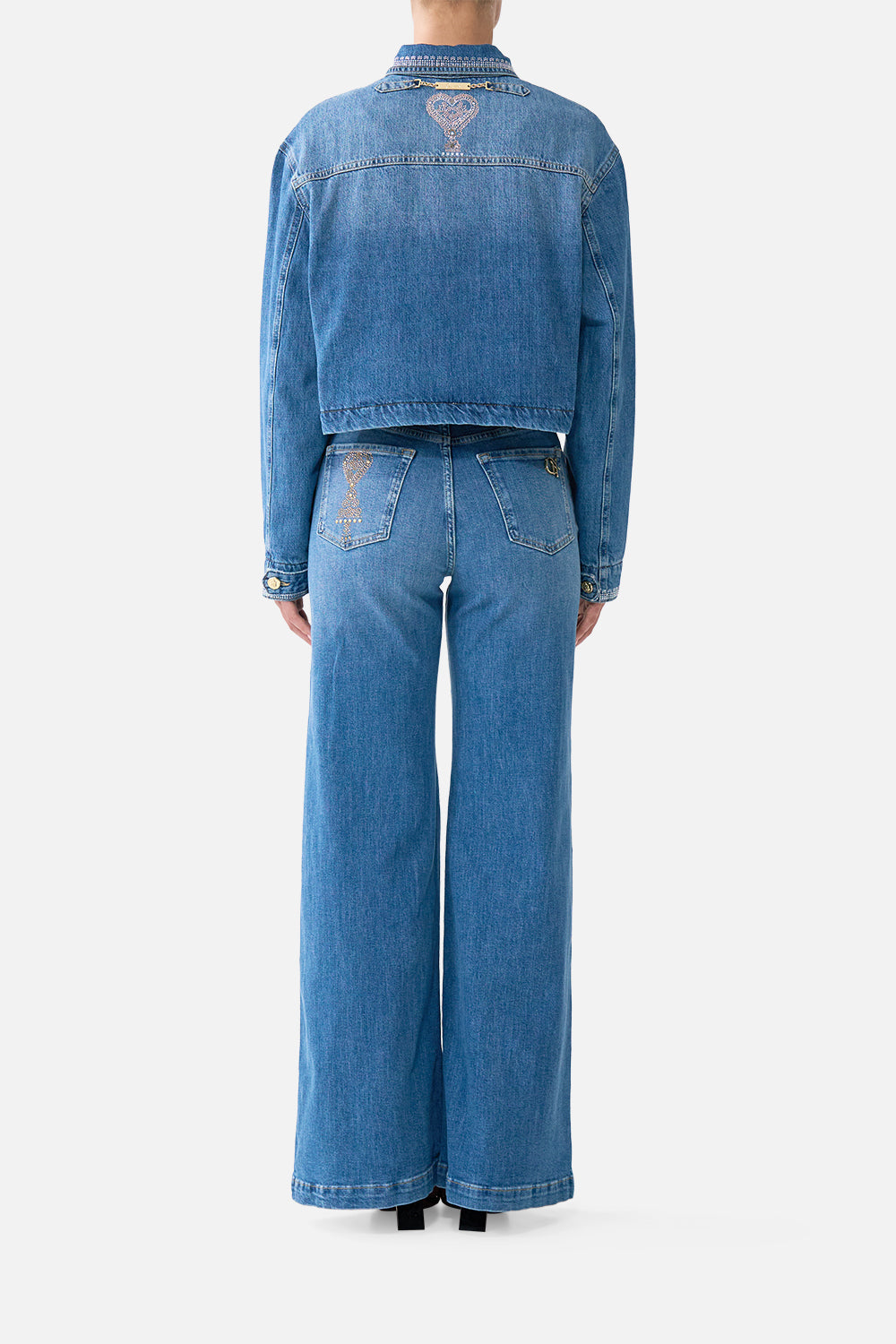 AMANDA TAURUS RISING PANTALÓN VAQUERO FLARE HARDWARE