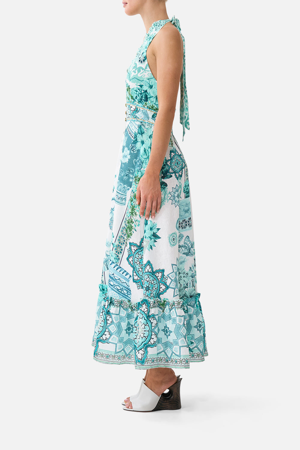 The Balearic Beb Ruffle Neck Halter Dress | CAMILLA US CAMILLA The Balearic Beb Ruffle Neck Halter Dress | CAMILLA US CAMILLA