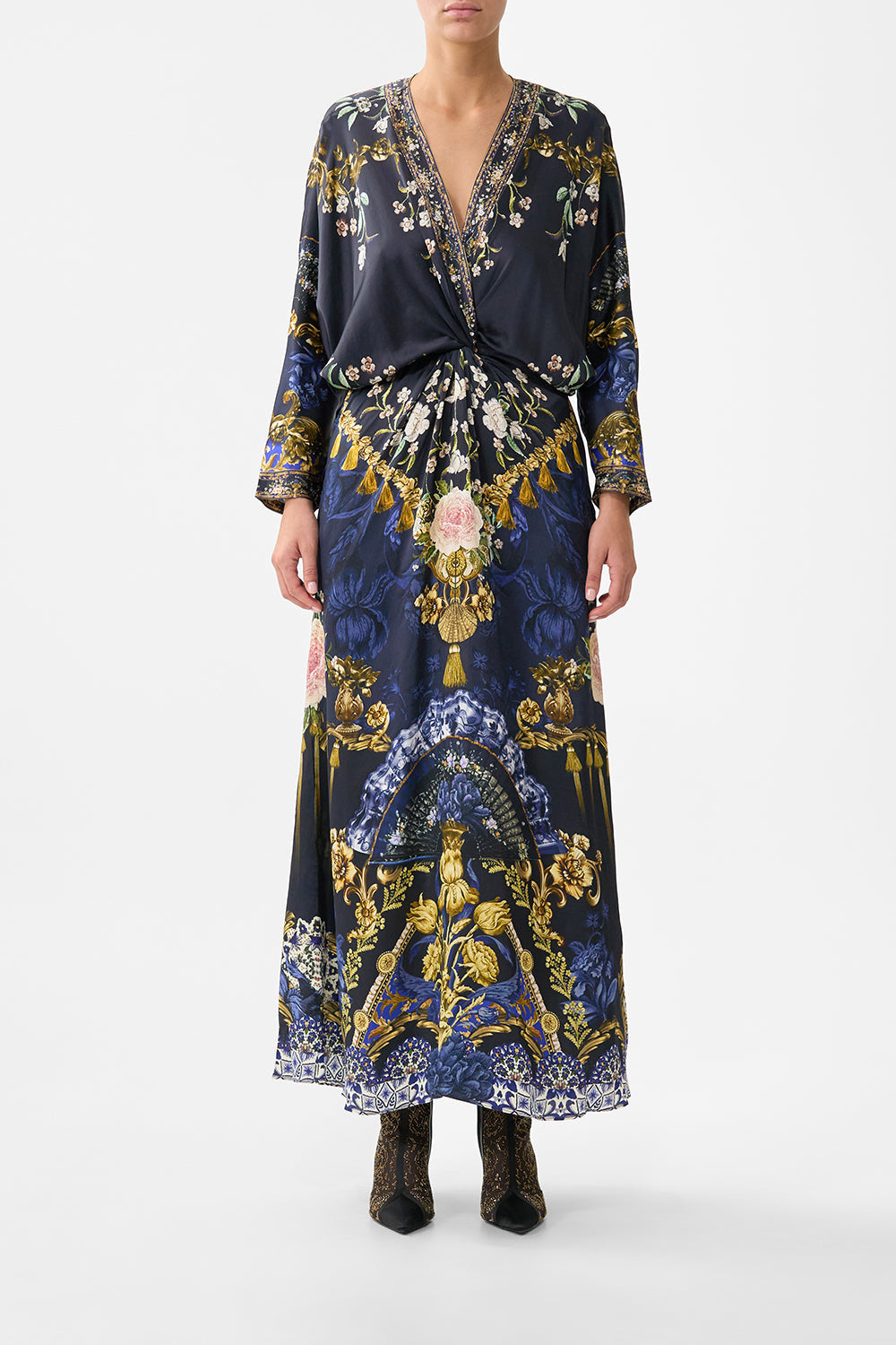 TWIST FRONT BATWING DRESS NOTES FROM THE BLUE ROOM