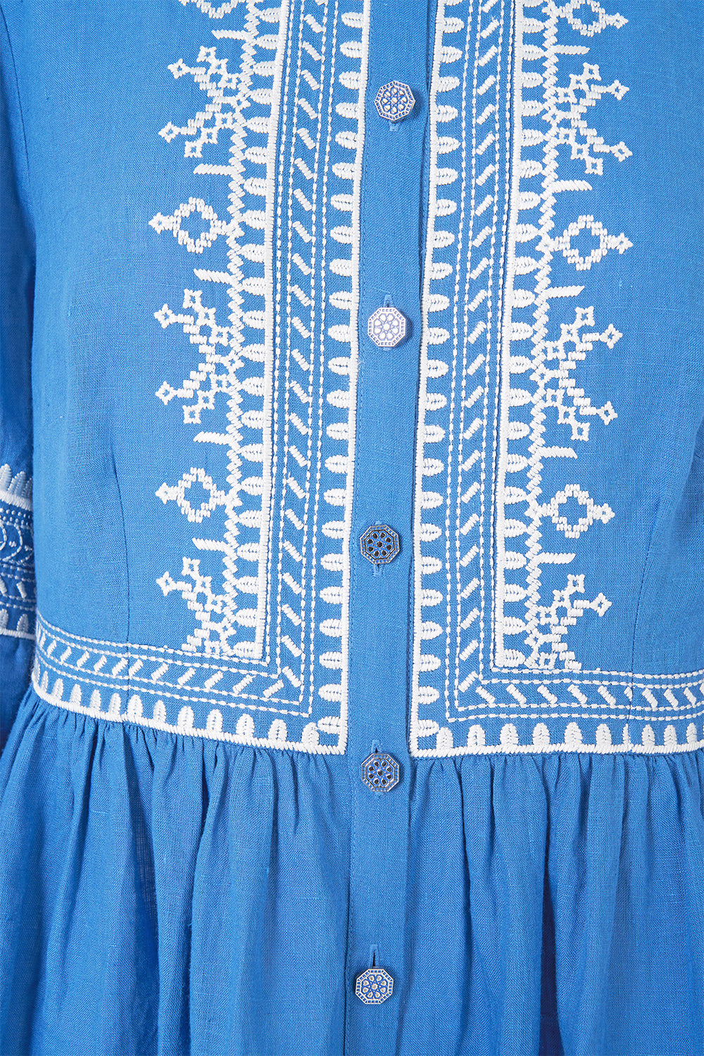MINIVESTIDO CON BOTONES Y MANGA ACAMPANADA DE NADA GRANADA
