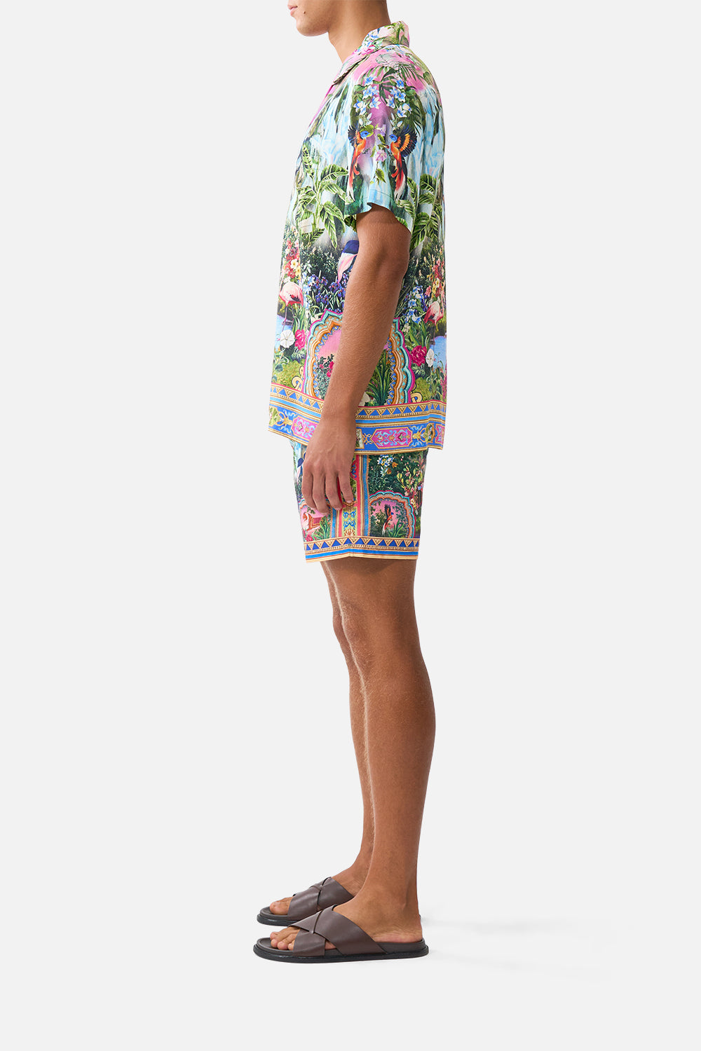 SHORT SLEEVE CAMP COLLARED SHIRT TURKISH DELIGHT