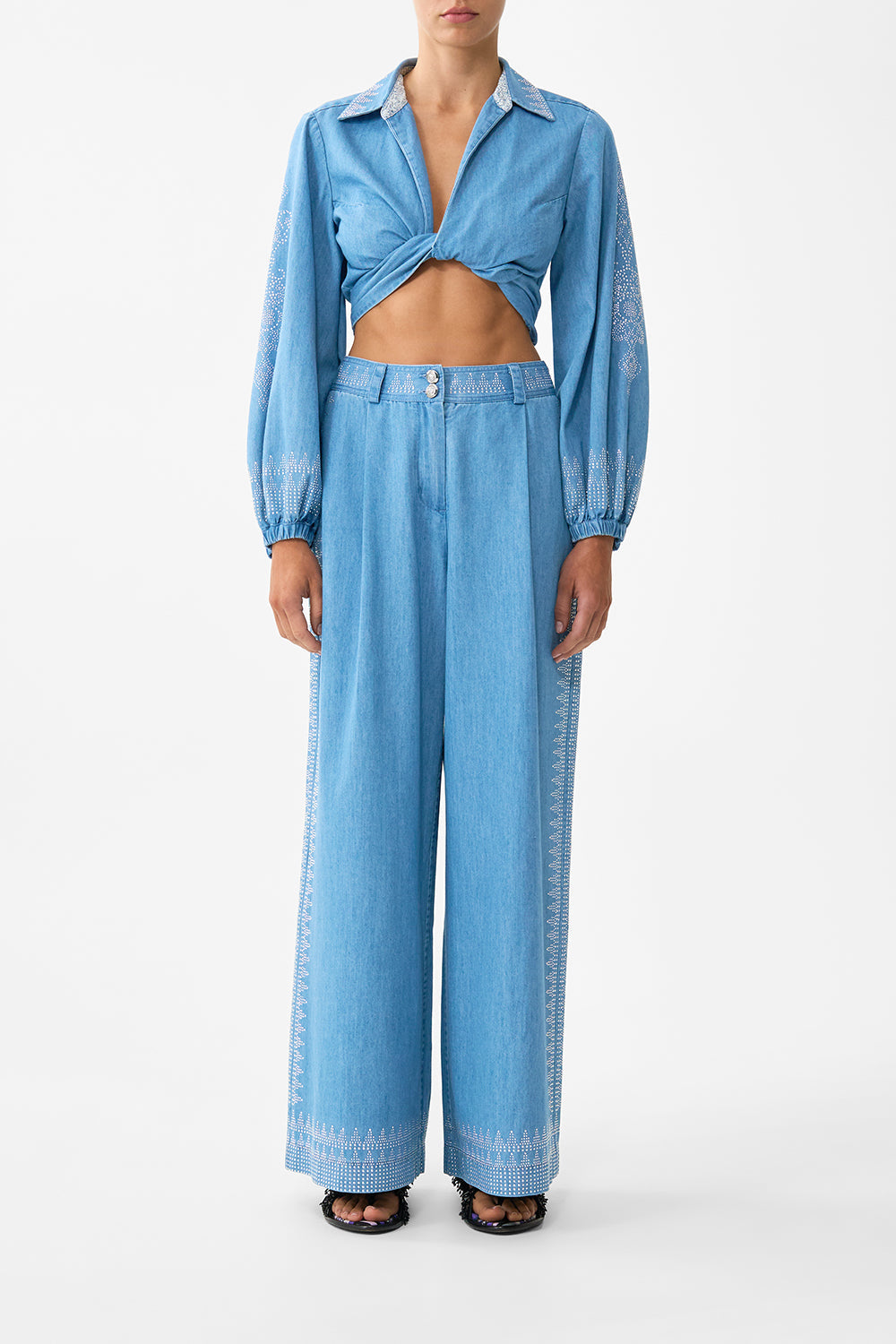 CROPPED WRAP SHIRT THE HUM OF THE ALHAMBRA