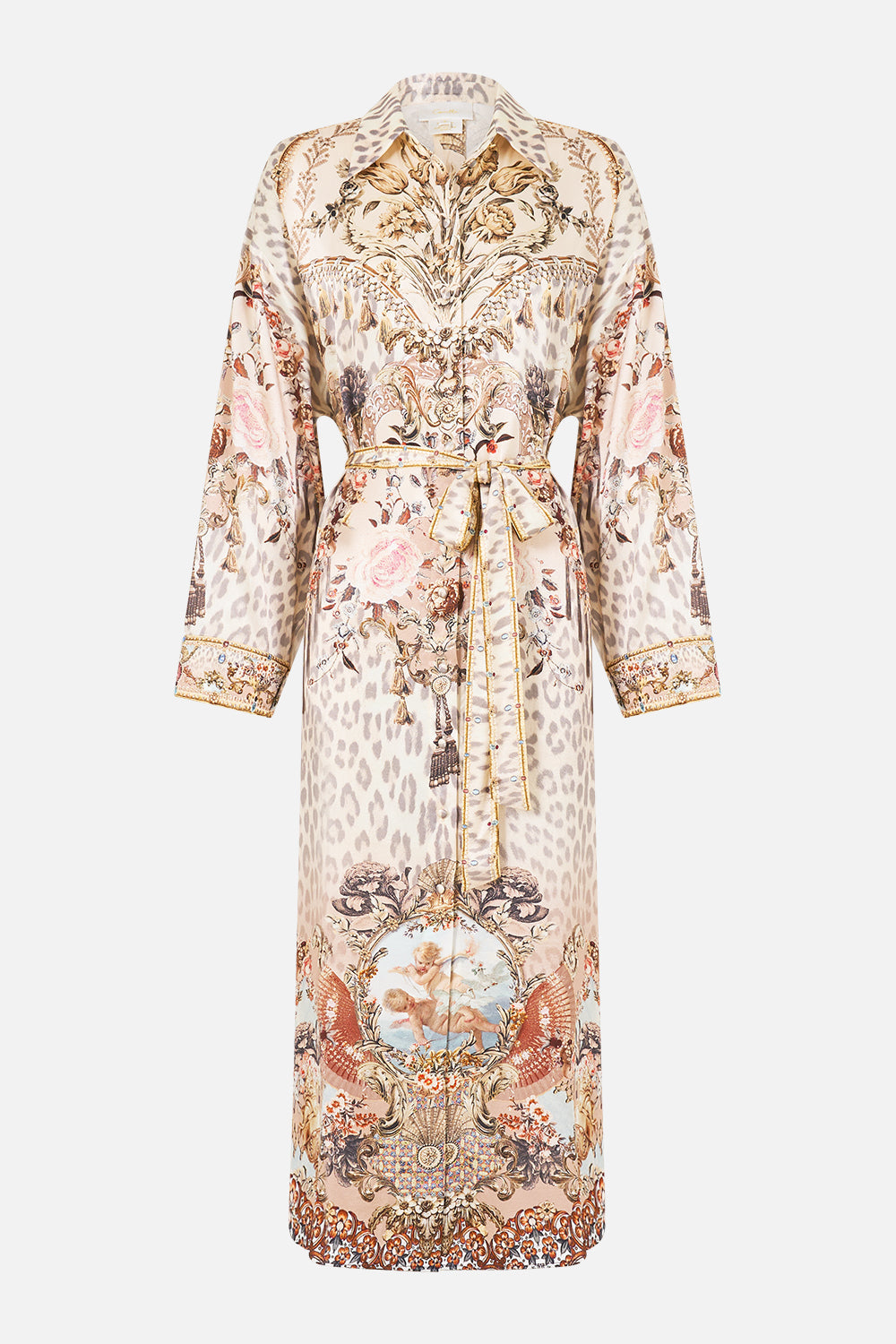 SHIRT DRESS WITH BACK BUTTON DETAIL ARANJUEZ ANIMALIA