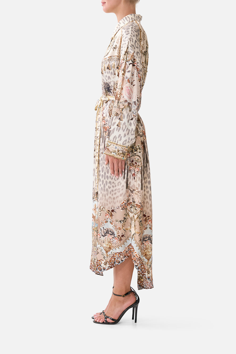SHIRT DRESS WITH BACK BUTTON DETAIL ARANJUEZ ANIMALIA