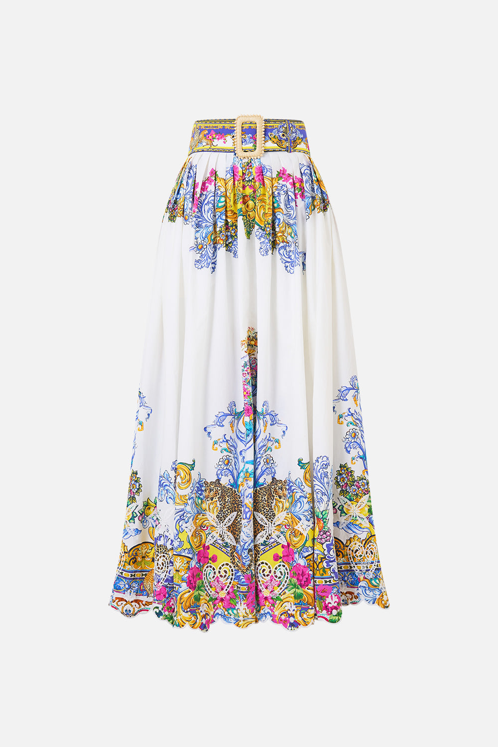 FALDA MIDI CON CINTURÓN MILLA EN SEVILLA