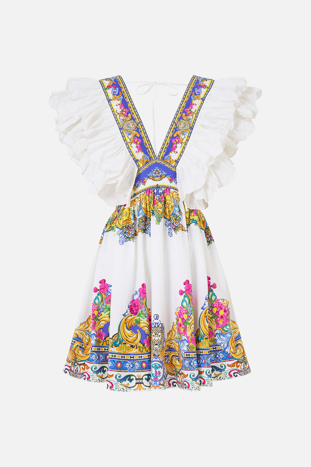 VESTIDO CORTO DE DOBLE VOLANTE EN LA MANGA MILLA EN SEVILLA
