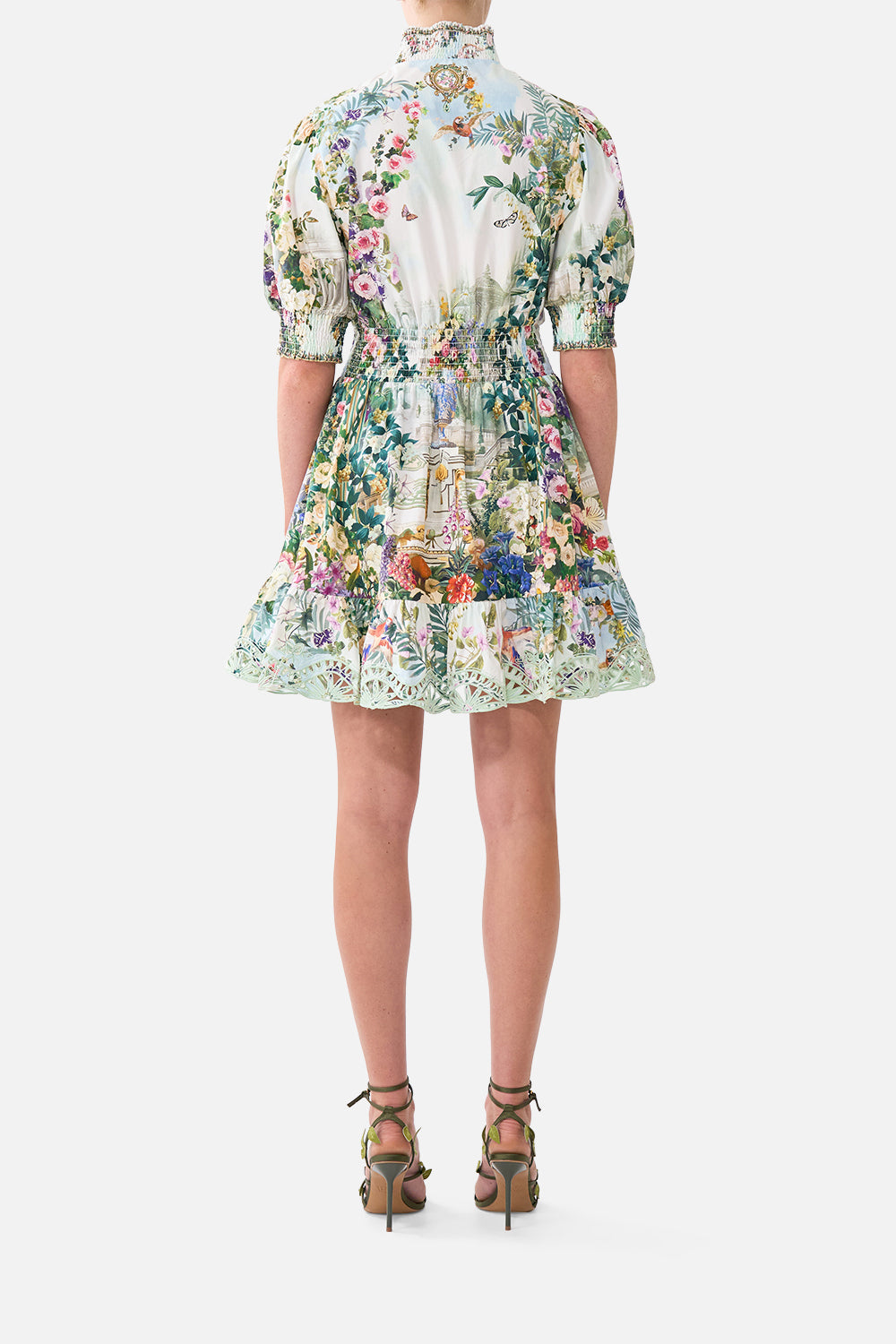 The CAMILLA SHORT DRESS WITH SHIRRED WAIST ART FOR THE EMPRESS