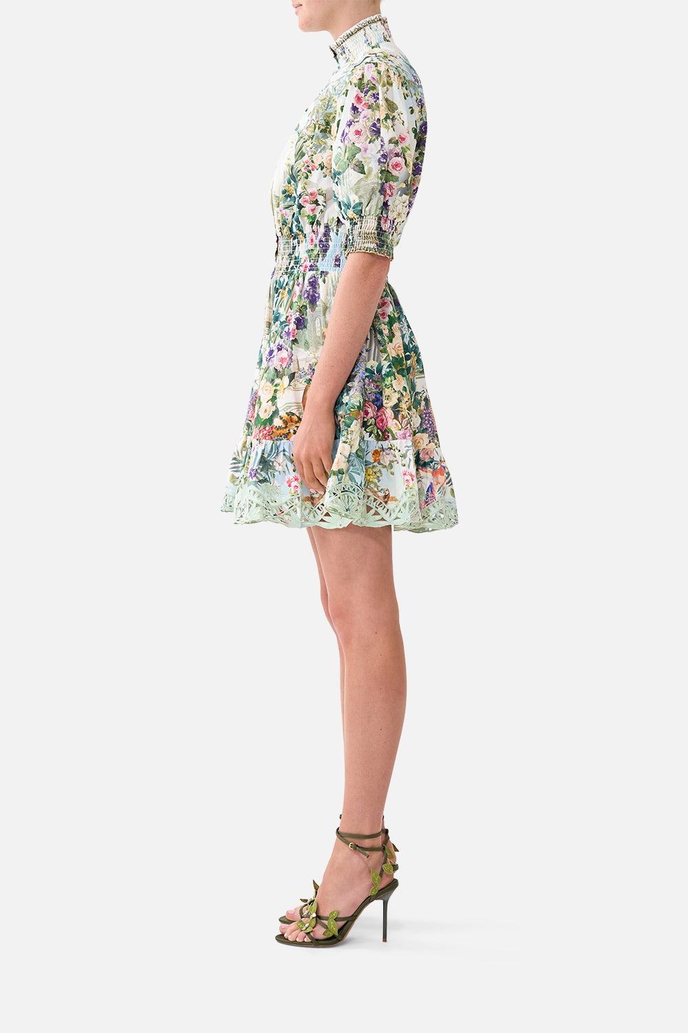 The CAMILLA SHORT DRESS WITH SHIRRED WAIST ART FOR THE EMPRESS