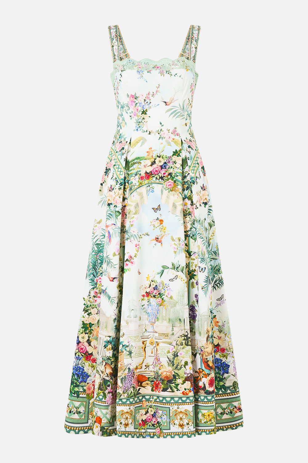 The CAMILLA LONG FIT AND FLARE DRESS ART FOR THE EMPRESS