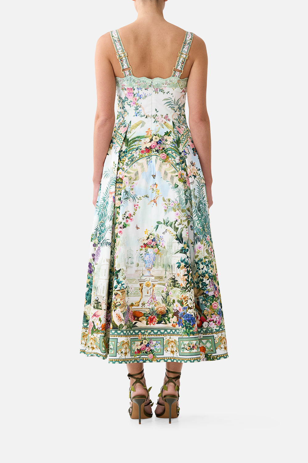 The CAMILLA LONG FIT AND FLARE DRESS ART FOR THE EMPRESS